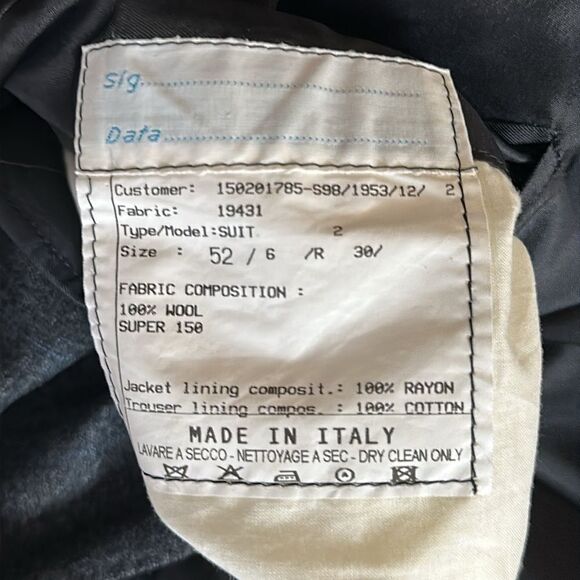 SULKA Gray Suit Jacket Blazer and Vest Super 150 Wool made in Italy size US 42R - Picture 16 of 16